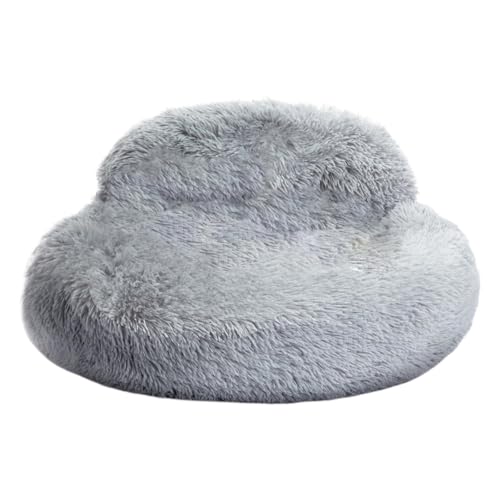 Hundebett Hundekörbchen Couchbett aus Schaumstoff für Hunde und Haustiere Katzenkorb Katzenbett Waschbar Rutschfeste Unterseite mit abnehmbarem waschbarem Bezug und Quietschspielzeug (Schwarz, B) von szvbofueck