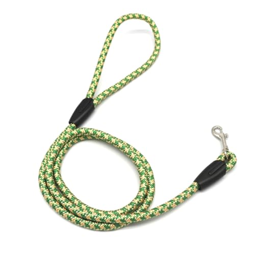 szvbofueck 4ft 1/3in Leichte, robuste grüne Hundeleine für und sehr Hunde. Stark reflektierende Welpenleine aus Seil für gemütliche Spaziergänge Hundeleine Hochwertig (Green, One Size) von szvbofueck