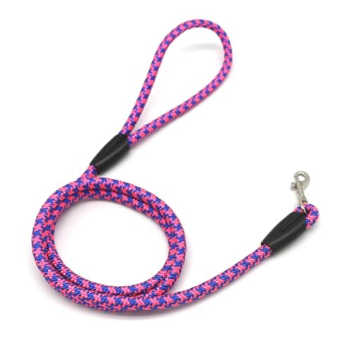 szvbofueck 4ft 1/3in Leichte, robuste grüne Hundeleine für und sehr Hunde. Stark reflektierende Welpenleine aus Seil für gemütliche Spaziergänge Hundeleine Hochwertig (Hot Pink, One Size) von szvbofueck