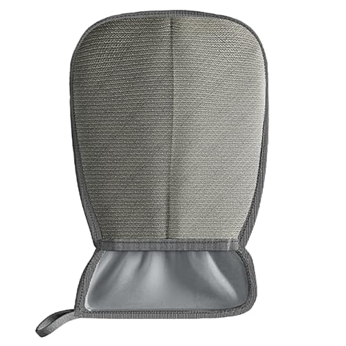 szvbofueck Doppelte Fellpflegehandschuhe für Haustiere Doppelte Fellpflegehandschuhe für Haustiere Fellpflegehandschuhe Antistatische Handschuhe Hund (Grey, One Size) von szvbofueck