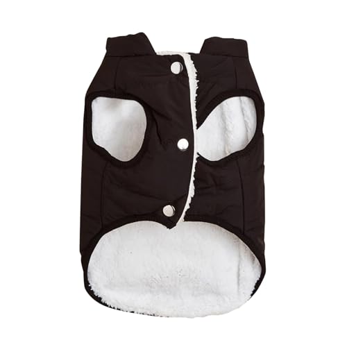 szvbofueck Hundekleidung, Winter-Baumwolle, gepolsterte Jacke, Katze, Welpe, Kaltwetter-Mäntel, Weste für, mittelgroße und große Hunde Hundepullover Für Französische Bulldoggen (Black, XL) von szvbofueck