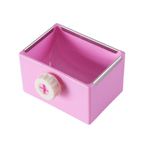szvbofueck Käfig Feeder Lebensmittel & Wasser Heu Schüssel Dish Feeder Tier Für Kaninchen Hamster Frettchen Auto Hundezubehör (Pink, One Size) von szvbofueck