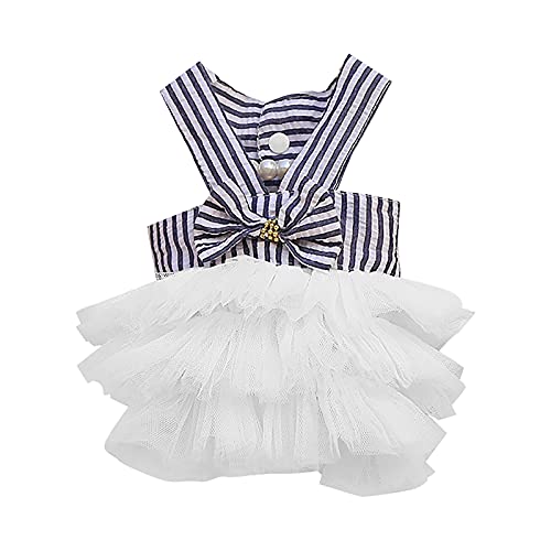 szvbofueck Kleid für Hundekleider Blase Prinzessin Cowboyrock Kleid Hund Haustierkleidung Hundepullover Für Geschirr (White, L) von szvbofueck