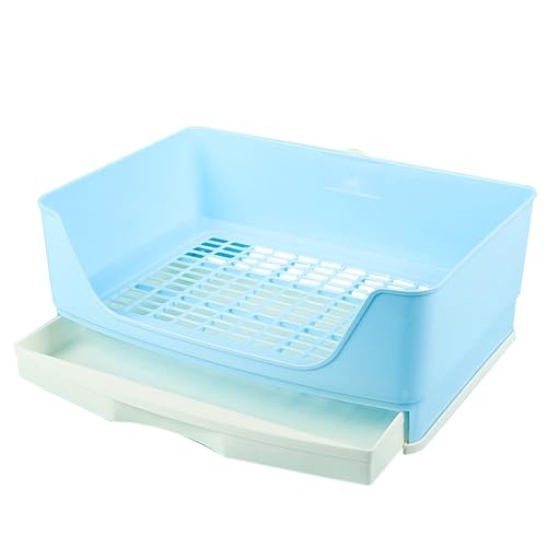 szvbofueck Large Litter Box Trainer Potty Corner Toilet with Drawer Bigger Pet Pan for Adult Hamster Ferret Galesaur Bunny and Other Animals Werkzeug Zangen Set (Blue, One Size) von szvbofueck