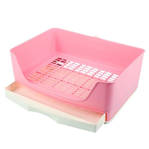 szvbofueck Large Litter Box Trainer Potty Corner Toilet with Drawer Bigger Pet Pan for Adult Hamster Ferret Galesaur Bunny and Other Animals Werkzeug Zangen Set (Pink, One Size) von szvbofueck