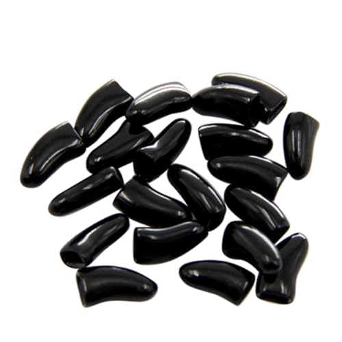 szvbofueck Nagelkappen für Haustiere, Katzen- und Hundenagel, 20er-Set, Schwarz Hundehalsband Mit Strass (Black, S) von szvbofueck