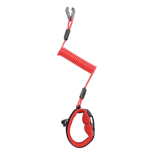 szvbofueck Notfall- Motor Cut Off Stop Lanyard Gurt Kajak Boot Zubehör Lanyard Gurt Bunte Hundeleinen (Red, One Size) von szvbofueck