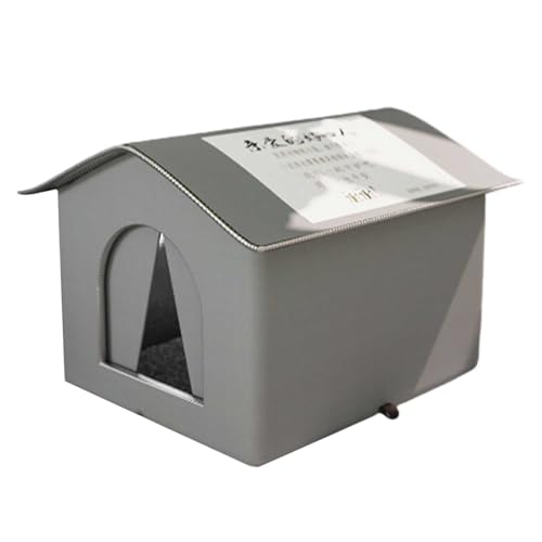 szvbofueck Outdoor-Garten-Katzen Shelter Streunende Katzen Schutznest vor Regen und Kälte Transportbox Zubehör (Grey, M) von szvbofueck