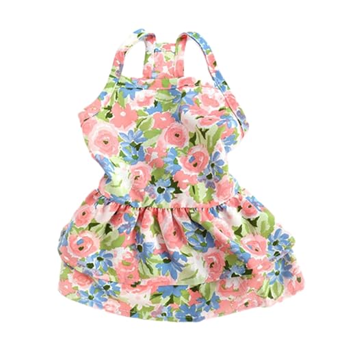 szvbofueck Pet Dog Dress Pattern Summer Cosplay Costume for Small Medium Large Dog Puppy Regenmantel Hund Atmungsaktiv (White, S) von szvbofueck