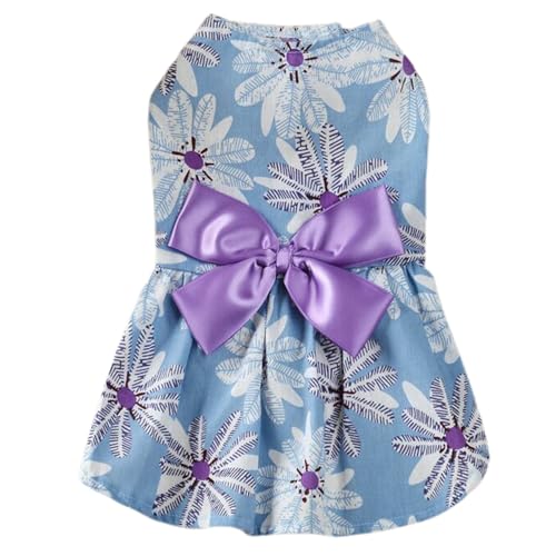 szvbofueck Puppy Dog Dress Summer Pet Tutu for Small Medium Dogs Puppy Clothes Girl Dog Skirt Outfits Apparel Hundejacke Für Dackel (Purple, L) von szvbofueck