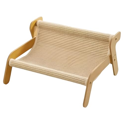 szvbofueck Sisal-Katzenstuhl, Schaukel-Kratzbaum, 2-in-1-Katzenkratzbrett und Haustiersitz im Liegestil, gewelltes Design für Trimmen und Komfort Hundehalsband Zubehör (A, One Size) von szvbofueck