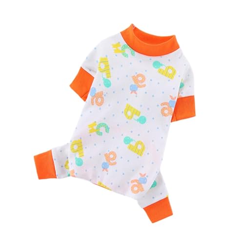 szvbofueck Weicher Hunde-Pyjama aus Reiner Baumwolle, Hundekleidung, Haustier-Overall, Welpen-Strampler, täglicher -Bekleidung für den Hund Hundemantel Regen (H, M) von szvbofueck