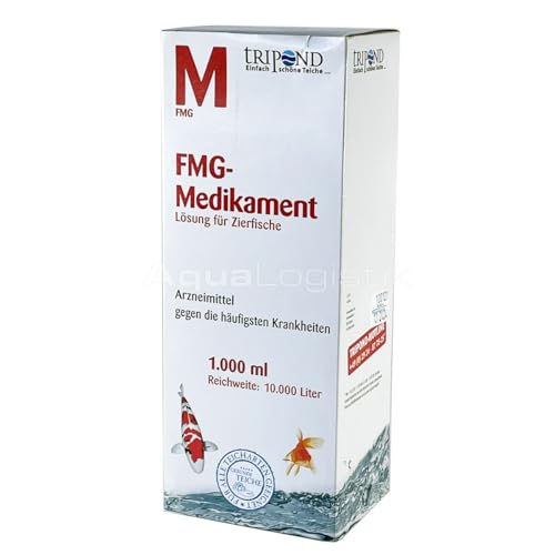 TRIPOND FMG-Medikament, Behandlung von Zierfischkrankheiten, Geschwüre und Wunden, 1000 ml, für 10 m² Teichfläche, Wassertemperatur ab 10°C von tRIPOND