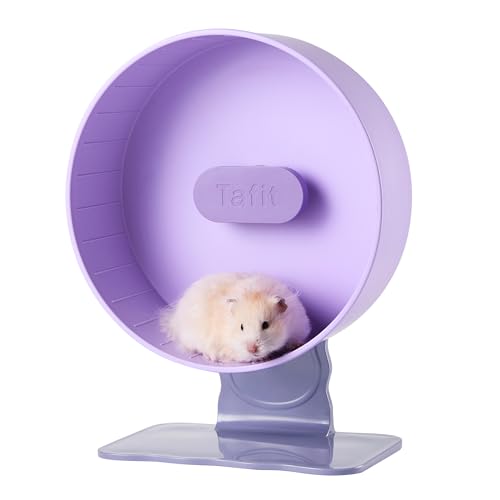 Leise Hamsterrad 10.2 Zoll Dual-Lager Leise Kleintiere Laufen Übungsrad Höhenverstellbar für Syrische Zwerghamster, Rennmäuse, Ratten oder andere kleine Haustiere, Taro Lila Leise Hamsterrad 10.2 Zoll Dual-Lager Leise Kleintiere Laufen Übungsrad Höhenverstellbar für Syrische Zwerghamster, Rennmäuse, Ratten oder andere kleine Haustiere, Taro Lila von tafit