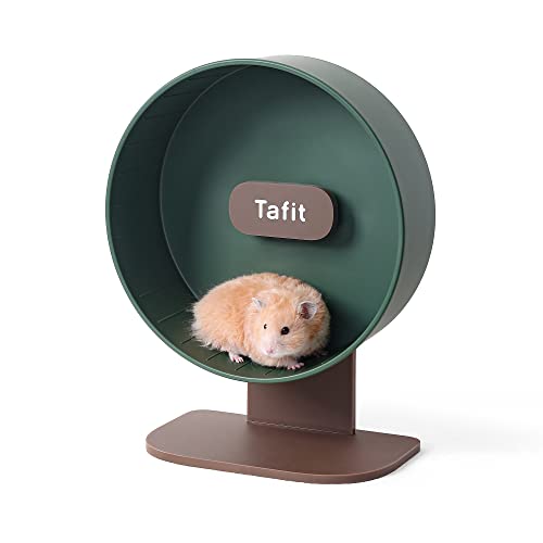 Tafit Hamster-Trainingsrad, super leise, 26,7 cm Laufräder, leiser Spinner mit höhenverstellbarem Ständer, Haustierspielzeug für Zwerge, syrische Hamster, Rennmäuse, Igel, Mäuse oder andere von tafit