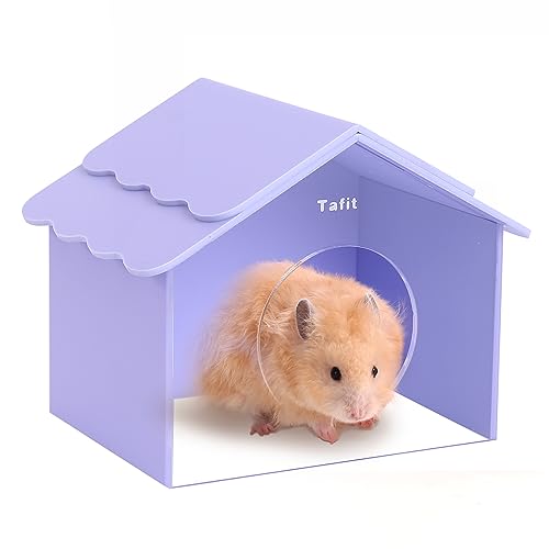 Tafit Hamster-Versteck für kleine Tiere, Haushütte, kleine Haustiere, Erkundung von Spielzeug, Kammer-Lebensräume, Dekoration für Zwerghamster, syrische Hamster, Rennmäuse, Igel, Lemmings, Violett von tafit