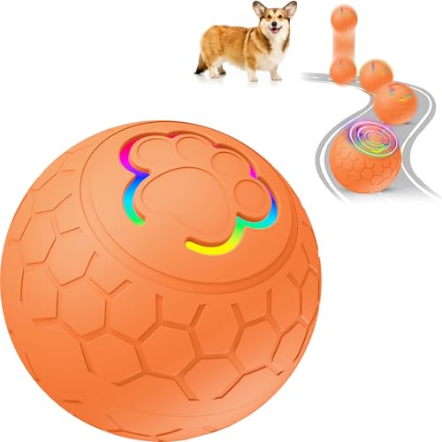 Interaktiver Ball für Hunde, selbstbewegend, intelligentes Spielzeug, 360 ° drehbar, mit LED-Lichtern, robust für kleine/mittelgroße, selbstständige Bewegung Interaktiver Ball für Hunde, selbstbewegend, intelligentes Spielzeug, 360 ° drehbar, mit LED-Lichtern, robust für kleine/mittelgroße, selbstständige Bewegung von teeche