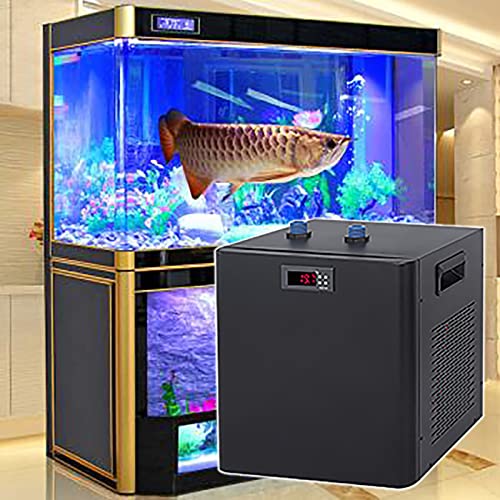 thickvalley Aquarienkühler, 1/10 HP 160L / 300L / 500L / 1000L Hydrokultur-Wasserkühler mit HD-Display-Temperatureinstellung und eingebautem Lüfter, für die Fisch-Axolotl-Korallen-Garnelenzucht,300L von thickvalley