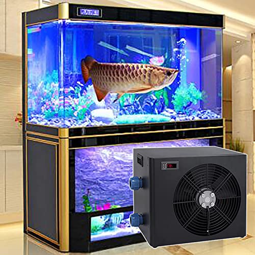 thickvalley Aquarienkühler, 1/10 HP 160L / 300L / 500L / 1000L Hydrokultur-Wasserkühler mit HD-Display-Temperatureinstellung und eingebautem Lüfter, für die Fisch-Axolotl-Korallen-Garnelenzucht,1000L von thickvalley