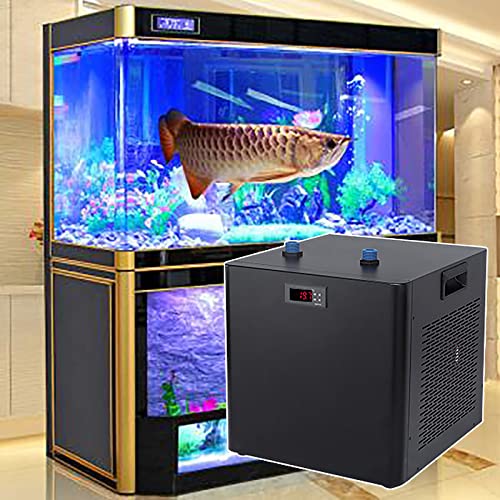thickvalley Aquarienkühler, 1/10 HP 160L / 300L / 500L / 1000L Hydrokultur-Wasserkühler mit HD-Display-Temperatureinstellung und eingebautem Lüfter, für die Fisch-Axolotl-Korallen-Garnelenzucht,500L von thickvalley