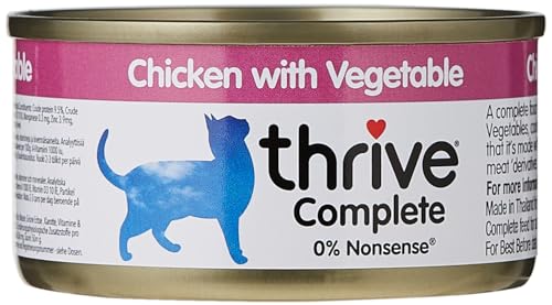 thrive Katze Complete - 100% Katzenvollnahrung Hühnchenbrust mit Gemüse (12-er Pack) von thrive