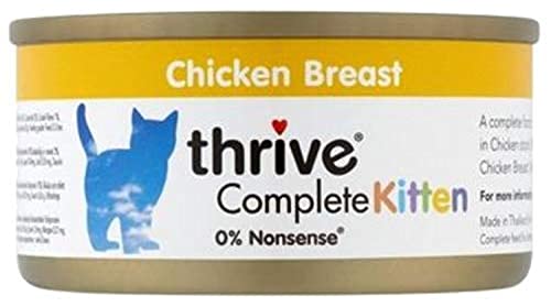 thrive Katze Complete - 100% Katzenvollnahrung Kitten Hühnchenbrust (12-er Pack) von thrive