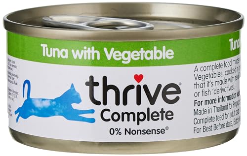 thrive Katze Complete - 100% Katzenvollnahrung Tunfisch & Gemüse (12-er Pack) von thrive
