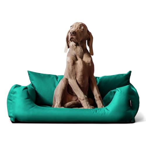 tierlando® NEMO Hundebett aus robustem Oxford 600D, Hundesofa mit herausnehmbarer Komfort-Matratze und waschbarem Bezug, für kleine & mittelgroße Hunde Größe: 100x80cm | Farbe: 13 Türkis von tierlando