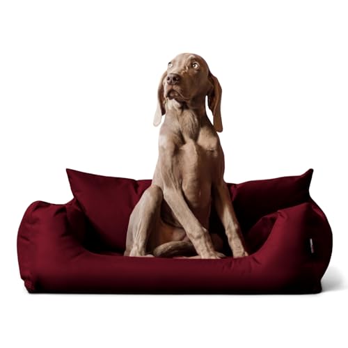 tierlando® NEMO Hundebett aus robustem Oxford 600D, Hundesofa mit herausnehmbarer Komfort-Matratze und waschbarem Bezug, für kleine & mittelgroße Hunde Größe: 100x80cm | Farbe: 29 Bordeaux von tierlando