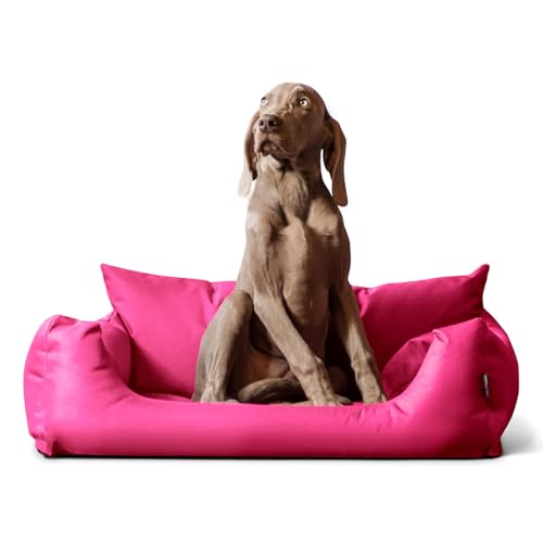 tierlando® NEMO Hundebett aus robustem Oxford 600D, Hundesofa mit herausnehmbarer Komfort-Matratze und waschbarem Bezug, für kleine & mittelgroße Hunde Größe: 65x50cm | Farbe: 08 Pink von tierlando