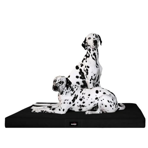 tierlando® Orthopädische Hundematratze Alice ANTIRUTSCH aus robustem Polyester 600D | Visco-Matratze (M 80 x 60 cm, 3 Schwarz) von tierlando
