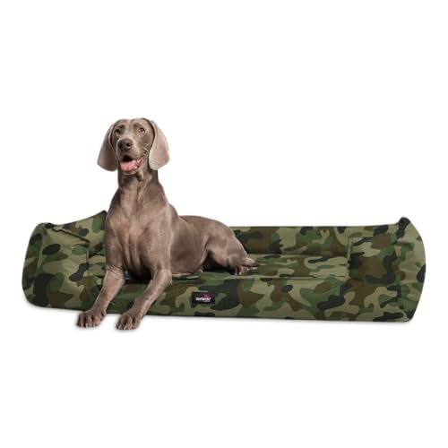 tierlando® Orthopädisches Hundebett Goofy inkl. Matratzenschoner für große Hunde Polyester Waschbar Hundesofa XL XXL XXXL XL+ 130cm | D02 Camouflage von tierlando