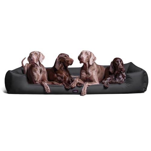 tierlando® Orthopädisches Hundebett Goofy - für große Hunde XL bis XXXL - waschbarer Polyester-Bezug - ideal bei Gelenkproblemen - Größ: 185x115cm Farbe: 02 Graphit von tierlando