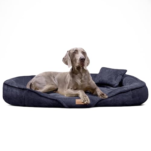 tierlando® Orthopädisches Hundebett Xenia kuschelweiches Hundesofa mit viscoelastischem Memory Foam waschbarer und pflegeleichter Bezug Größe: 175x115cm | Farbe: 40 Anthrazit von tierlando