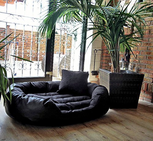 tierlando Hundebett Philip Hundesofa - Kunstleder - Velours - XL XXL XXXL - 110cm bis 170cm - Dogge, Ridgebacks 03 Schwarz - PH4-AL-03 tierlando Hundebett Philip Hundesofa - Kunstleder - Velours - XL XXL XXXL - 110cm bis 170cm - Dogge, Ridgebacks 03 Schwarz - PH4-AL-03 von tierlando