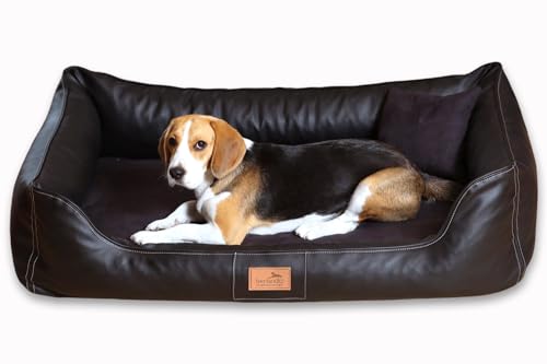 tierlando Maddox Komfort Hundebett Hundesofa Kunstleder S - XXL Größe: MN4-LL 100cm | Farbe: 03 Schwarz tierlando Maddox Komfort Hundebett Hundesofa Kunstleder S - XXL Größe: MN4-LL 100cm | Farbe: 03 Schwarz von tierlando