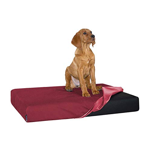 tierlando Quick-Cover Medic Matratzenschoner | 4-eckig Matratzenschoner Goofy | Pluto | Linus | Anton | Scotch (XXL - 145 x 85 x 8-20 cm, 04 Bordeaux) von tierlando