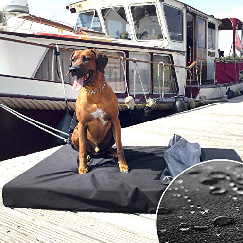 tierlando Quick-Cover! Schonbezug Spannbettlaken High-Tech Stoff | wasserabweisend | Hundebett Hundematratze Goofy | Pluto | Linus | Anton | Scotch (XL - 115 x 80 x 8-20 cm, 01 Braun) von tierlando