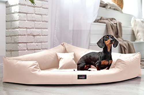 tierlando Trivia | Komfort Hundebett Eckbett Dreieckbett Ecksofa TR5-120cm | B Farbe: 05/Creme tierlando Trivia | Komfort Hundebett Eckbett Dreieckbett Ecksofa TR5-120cm | B Farbe: 05/Creme von tierlando