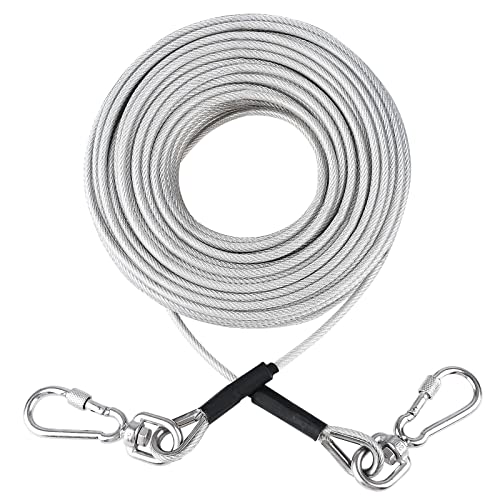 TINNMAO Hundeleine für draußen, robuste Metall-Hundeleine, kaufest, lange Hundeleine für große Hunde, kein Verheddern von tinnmao