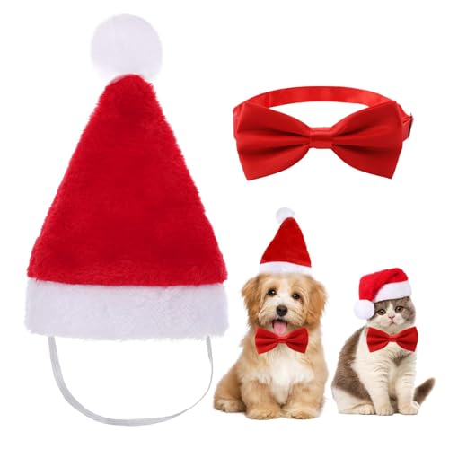 2 Stück Weihnachten Hundekostüm,Hund Weihnachtsmütze,Weihnachtskostüme für Haustiere,Hunde Katzen Weihnachtskostüm,Haustier-Weihnachtsmütze mit Schleife,Geeignet für Weihnachtsdekorationen, Geschenke. 2 Stück Weihnachten Hundekostüm,Hund Weihnachtsmütze,Weihnachtskostüme für Haustiere,Hunde Katzen Weihnachtskostüm,Haustier-Weihnachtsmütze mit Schleife,Geeignet für Weihnachtsdekorationen, Geschenke. von tintoke
