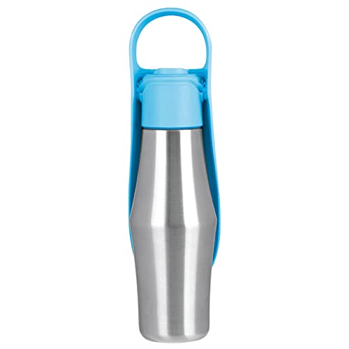 tinysiry Faltbare Wasserflasche für Hunde mit Futternapf, 750 ml, tragbarer Wasserspender für Hunde mit Trinkbecher zum Wandern, Reisen, Spazierengehen im Freien, Outdoor-Wasserkocher, Hundefütter von tinysiry