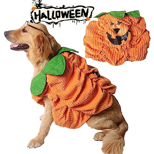tinysiry Halloween-Kürbis-Hunde-Cosplay-Kostüm, süßes Cordkleid für kleine Hunde, Katzen, Kätzchen, Halloween-Outfit, Haustier-Cosplay-Kleidung für kleine Hunde L von tinysiry