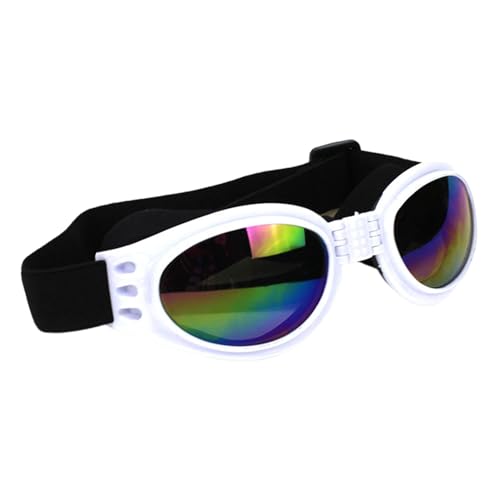 tinysiry Hundesonnenbrille, Hundebrille, kleine Hunderasse, polarisiert, mit verstellbarem Riemen, UV-Schutz, Winddichte Sonnenbrille, Haustierbrille für Haustier, Fahrradfahren, Wandern, Schwimmen von tinysiry