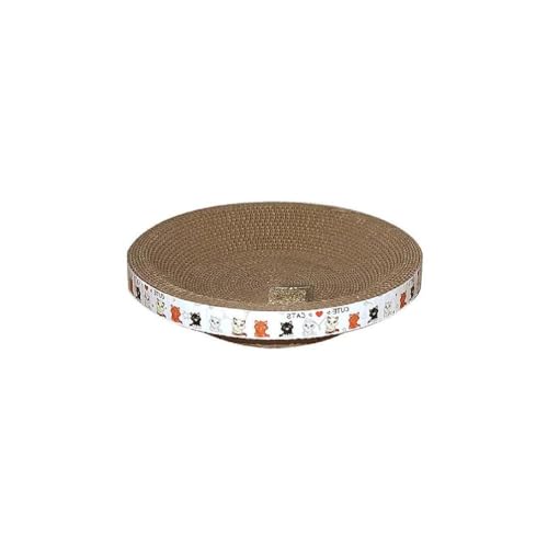 Round Cat Scratching Board Toy Funny Claw Grinder Wellpappe Kitten Bed Wear-resistant Scratcher Nest For Cats Cat Scratch Pad For Furniture Cat Scratch Pad Refill Round Cat Scratch Pads von tixoacke