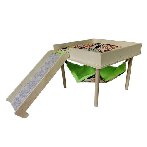 tixoacke Natürliche Kletterplattform für Meerschweinchen, leicht und bequem, Kleintier-Schloss, Spielspielzeug, Hamsterhütte, Hamsterhütte, Indoor-Hamsterhütte von tixoacke