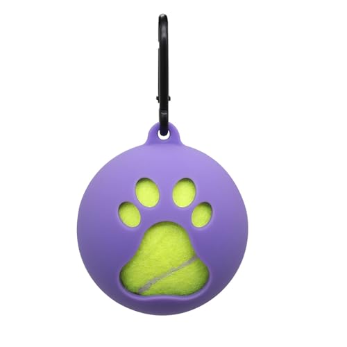 tixoacke Tragbarer Haustierball-Halter mit Hundeleinen-Befestigung, Standard-Tennisballhalter für einfache Outdoor-Abenteuer, tragbarer Tennisball-Clip, einfache Installation, Haustierzubehör von tixoacke