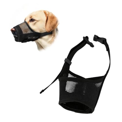 tiyiyok Maulkorb Für Hunde, Maulkorb Mittlere Hunde, mit Verstellbarkeit, verhindert Kauen und Beißen, komfortabel und sicher für Hundeführung, Schwarz, Größe L von tiyiyok