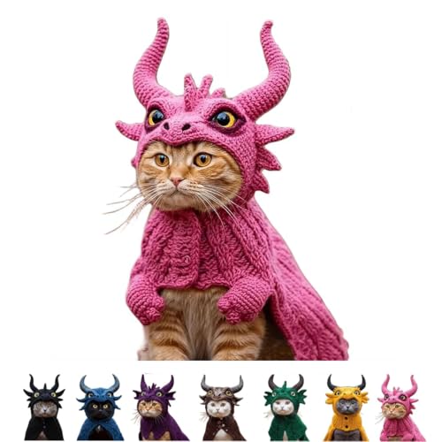 DIY Drachen Katze Hoodie Set, Katzenhut Drache Hoodie Niedliche Drache Cosplay Kleidung für Katzen Weiche Haustier Hoodie mit Hörnern Kätzchen Drachen Kostüm für Haustier Welpen Kätzchen Urlaub DIY Drachen Katze Hoodie Set, Katzenhut Drache Hoodie Niedliche Drache Cosplay Kleidung für Katzen Weiche Haustier Hoodie mit Hörnern Kätzchen Drachen Kostüm für Haustier Welpen Kätzchen Urlaub von tkerinse