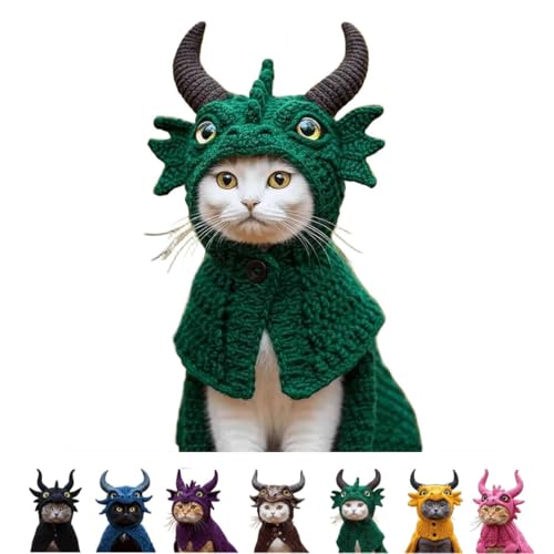 DIY Drachen Katze Hoodie Set, Katzenhut Drache Hoodie Niedliche Drache Cosplay Kleidung für Katzen Weiche Haustier Hoodie mit Hörnern Kätzchen Drachen Kostüm für Haustier Welpen Kätzchen Urlaub DIY Drachen Katze Hoodie Set, Katzenhut Drache Hoodie Niedliche Drache Cosplay Kleidung für Katzen Weiche Haustier Hoodie mit Hörnern Kätzchen Drachen Kostüm für Haustier Welpen Kätzchen Urlaub von tkerinse
